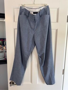 Talbots women’s Hampshire chambray Heathered Light Blue Dress Pants curvy 12